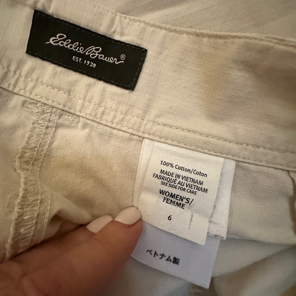 Eddie Bauer Cream Cargo Skirt Size 6 - Picture 6 of 6